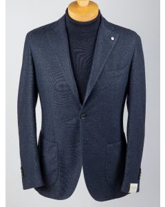 Luigi Bianchi blue blazer with navy blue turtleneck