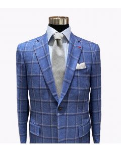 Isaia sport coat, tie and pocket square with Eton dress shirt