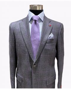 Isaia suit, tie and pocket square with Eton dress shirt