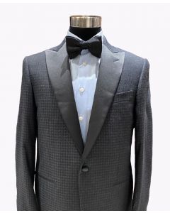 Corneliani tuxedo with Eton dress shirt and pocket square