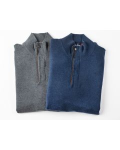 Luciano Barbera blue and gray sweaters