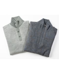 Luciano Barbera button up and zip up knitwear