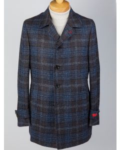 Isaia blue and brown walking coat
